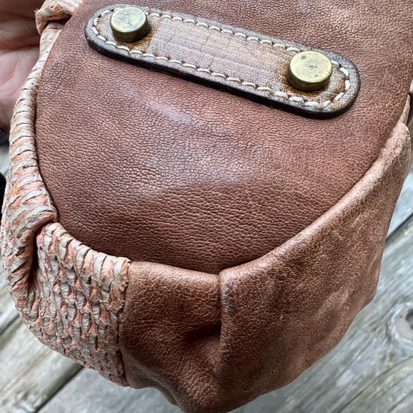 CAVALCANTI Leather Brown Fringe Boho Made in Italy Shoulder Bag - Picture 10 of 16